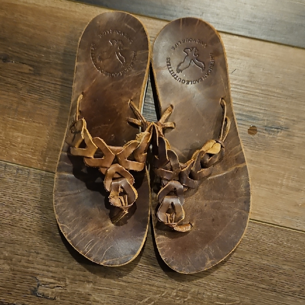 American Eagle Brown Leather Sandals
